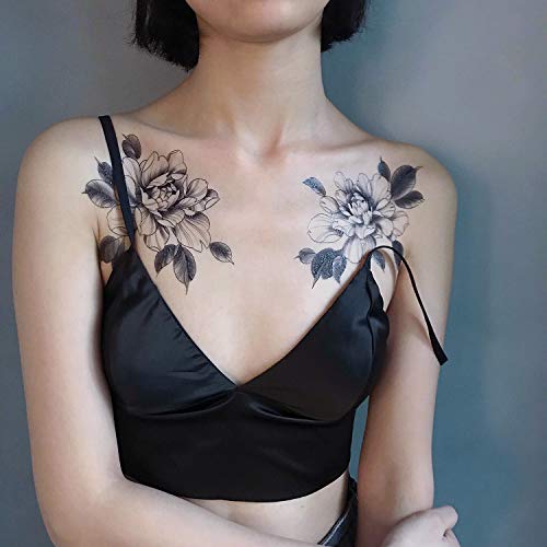 Временни татуировки Imarisha за жени - пъстри Цветни Татуировки в бохемския ретро стил с реалистични Рози, Временни Цветни татуировки за