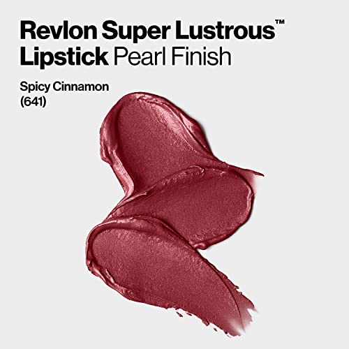Червило Revlon Super Lustrous, Високо цвета на устните с увлажняющей кремообразна формула, обогатен с витамин е и масло от авокадо в горски плодове, пикантна канела (641) 0,15 гра