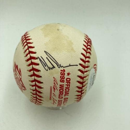 1998 Отбор на Шампионите от Световна серия Ню Йорк Янкис Подписа бейзболен договор с Дереком Джетером JSA - Бейзболни топки с автографи