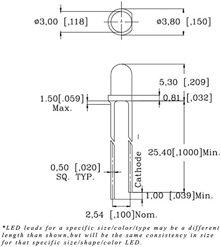 Светодиоди фара 12 в с кръгла горната прозрачна леща 3 мм - Студения прозрачен бял светодиод - Ултра - ярък Вграден / вътрешен