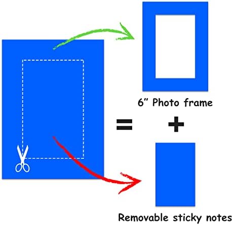 Визуален фоторамка за сухо изтриване 4x6 инча със стикери за сухо изтриване 5,2x3,2 инча, Рамки за снимки за хладилник, шкафчета, стъкло,