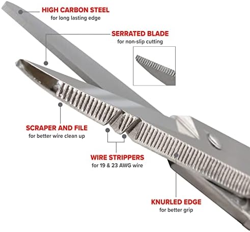 Комплект за заплитането на кабели Jameson 32-43NS с ножица Snip Grip, нож за снаждане и Кожен калъф