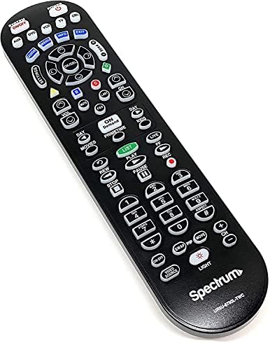 Дистанционно управление Spectrum TV 3 тип на избор, обратно Съвместим с кабелни представки Time Warner, Brighthouse и Charter (съдържание на пакета One, RC 122)
