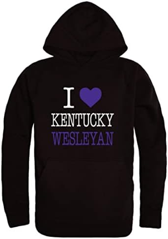 W Republic Обичам Свитшоты с качулка отвътре Kentucky Wesleyan College Пантърс
