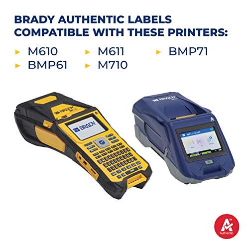 Многофункционални етикети от полиестер Брейди за тежки условия на експлоатация за принтери M610, M611, M710, BMP61 и BMP71 - 1 x 1. M6-19-423