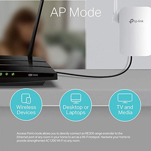 tp-link | AC1200 Wifi Extender | До 1200 Мб| с / двойна лента удължител диапазон, разширява достъп до Интернет Wi-Fi за устройство
