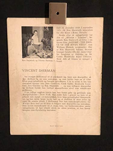 Роман в Тринидад 1952 Оригинален Ретро датски Плакат на филма Program Herald, Рита Хейуърт, Глен Форд, Джилда