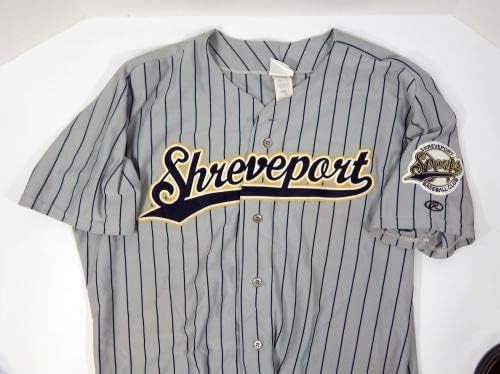2008 Shreveport Sports #17 Използван В играта Сива Риза 2XL DP29844 - Използваните В играта Тениски MLB