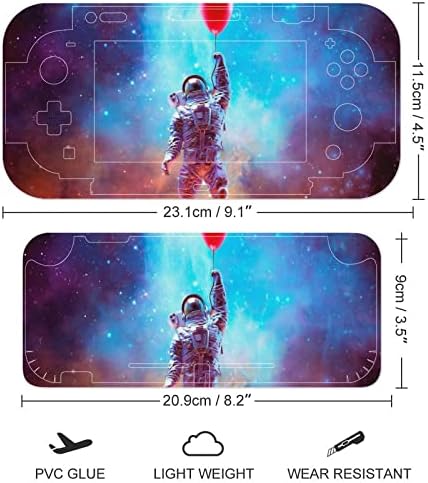 Астронавт Плаващи Космически Етикети Пълна Обвивка Стикер на Предната Панел Защитни Етикети, Съвместими с Nintendo Switch