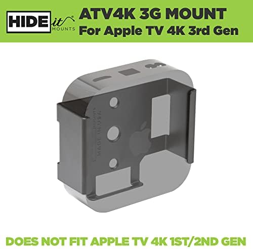 Определяне на HIDEit за Apple TV 4K 3-то поколение - върху патентовано американската компания стоманен планина за Apple TV 4K 3-то поколение - Не е съвместимо с Apple TV 4K-1-во + 2-ро пок?