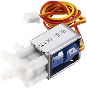електромагнитен клапан uxcell Mini 2-Позиция 3-Ходова Нормално Отворен Електромагнитен Клапан DC12V 0.19 A за вода и Въздух