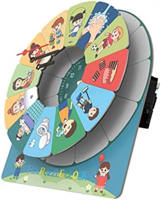 Toyvian Time Когнитивна играчка Пъзели от най-големите части за деца, Пъзел игра за деца, Магнитен набор от игри, 1 комплект, Направи си сам, Часове за обучение на деца, Обр?