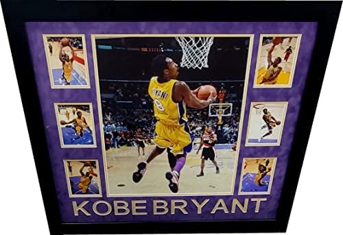 Снимка в рамка 16х20 с автограф Кобе Брайънт Лос Анджелис Лейкърс UDA 33х30 - Снимки на НБА с автограф