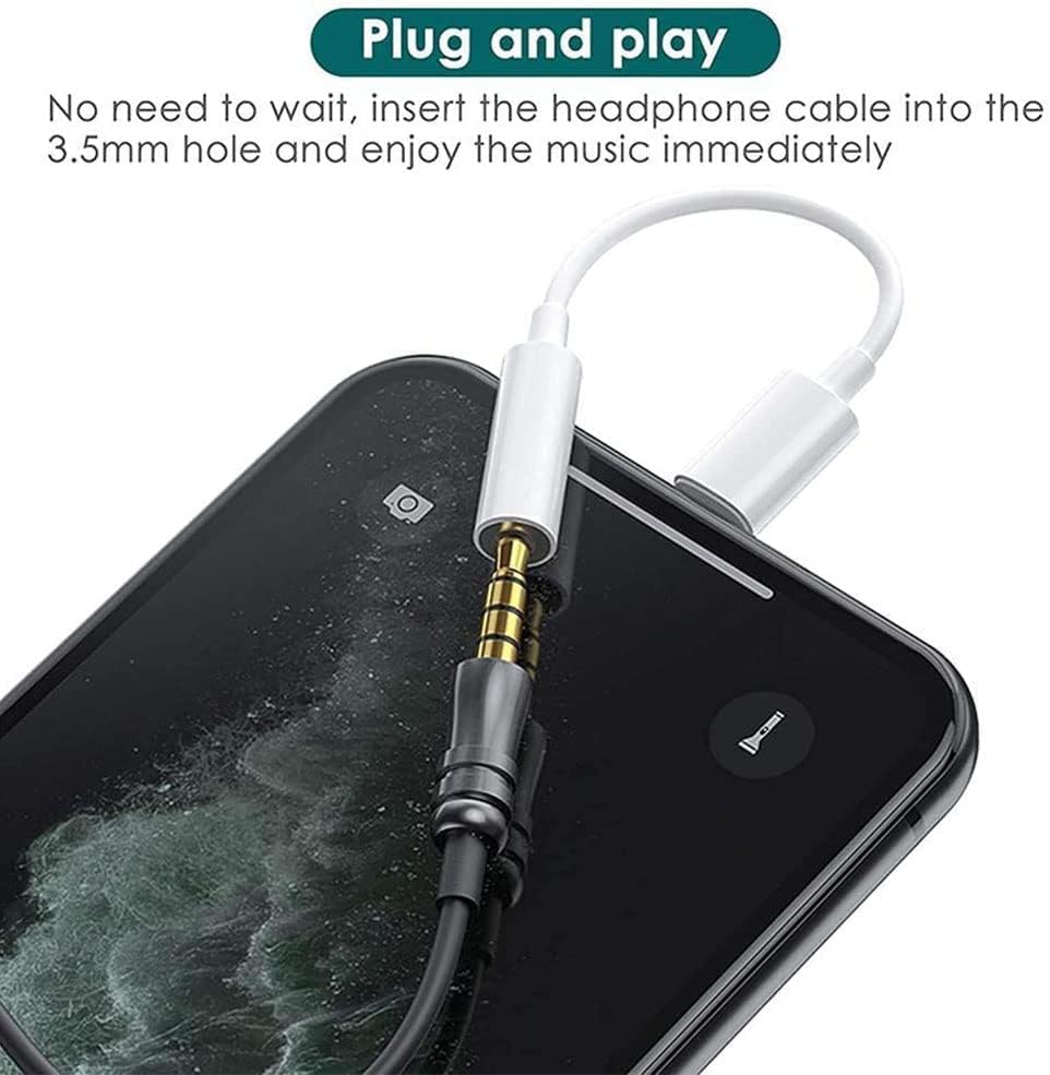 2 Опаковки [Сертифициран от Apple Пфи] за слушалки на iPhone 3.5 мм, адаптер Lightning за слушалки 3.5 мм/жак за слушалки