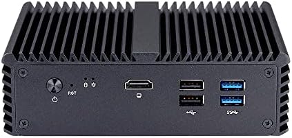 Безвентиляторный мини-КОМПЮТЪР InuoMicro, Мини Настолен компютър с процесор Intel Celeron J4125 (до 2,7 Ghz), N4125L5, 4 GB оперативна памет Ddr4, 256 Gb Ssd-диск с Wi-Fi, 5 локални мрежи за изгражда