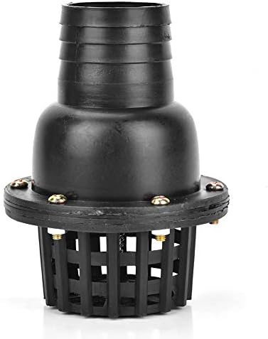 Foot Valve Водна помпа Черен PVC Плосък Клапан за Ниско налягане Черно 1,5 инча и 2 инча 2,5 инча 3 инча 4 инча по Избор за Течна Машини Промишлен Градина (2 инча)