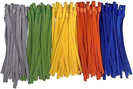 5 Различни Цвята, Регулируема Еластична лента, въжета за Въжени пришивания маски, с цилиндрична форма 26 см, 100 броя, Ушни линия за производство