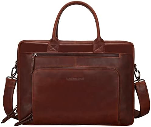 Бизнес чанта MARC ПИТЪР Хамилтън от естествена кожа за мъже и Жени |на 15.6-инчовата Чанта за лаптоп | Чанта през рамо за мъже