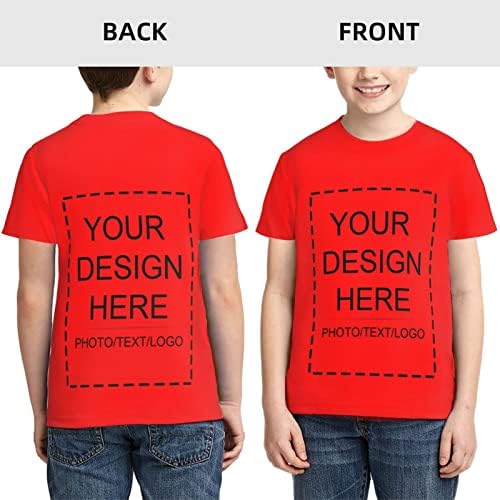 Изработена по поръчка Тениска за деца, Момчета и Момичета, Персонализиран Дизайн, вашето Собствено Изображение, Снимка, Текст, Тениска с Принтом Отпред / отзад