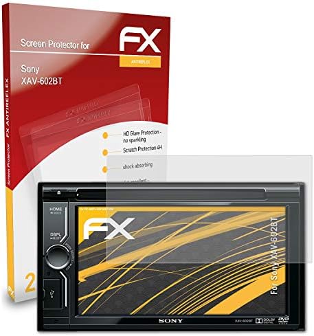 Защитно фолио atFoliX, съвместима със защитно фолио за Sony XAV-602BT, Антибликовая и амортизирующая защитно фолио FX (2X)