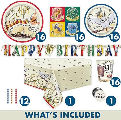 Комплект бижута за рождения Ден на Хари Потър | Аксесоари за парти по случай рождения Ден на Хари Потър | С капак за масата