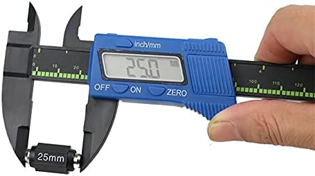 SMANNI 150 mm 6 Инча LCD цифров Електронен штангенциркуль от въглеродни влакна, Микрометър, инструмент за Измерване (Цвят: черен 0-150 мм)
