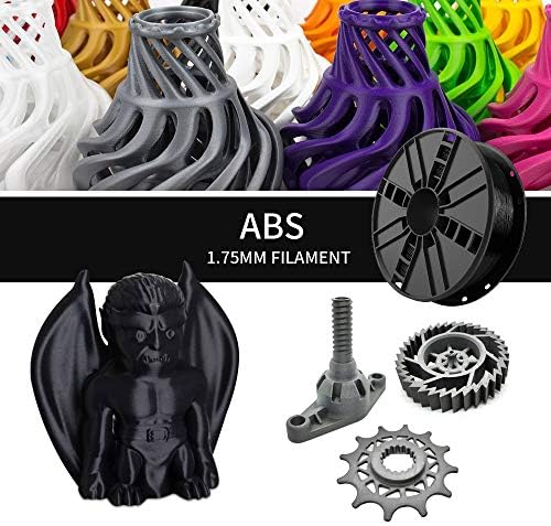 Черна нишка ABS 1,75 мм, комплект направления за 3D-принтер NovaMaker от ABS-пластмаса, без мирис, точност +/- 0,03 мм, бобини с тегло