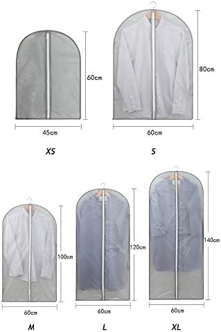 Подвесная чанта за съхранение на дрехи HQAA, дишаща водоустойчива чанта за дрехи (5 опаковки), Лека чанта за рокли, костюми, палта и още много