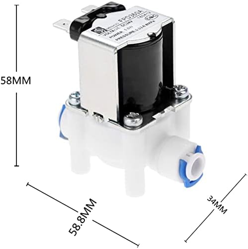 Воден Електромагнитен Клапан, Yetaha 24 vdc 1/4 Шланговое Връзка за система за Обратна Осмоза RO Pure Контролер РО Нормално