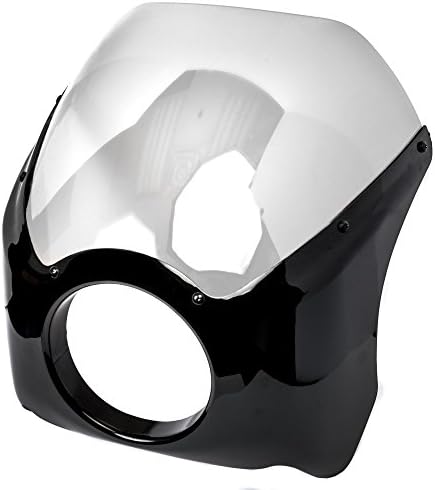 Комплект предното стъкло Krator Black & Clear с обтекателем фарове, съвместим с Vespa Grantismo 200