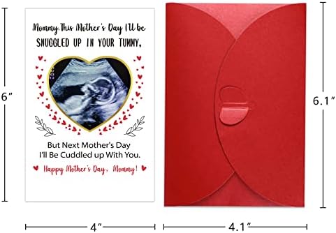 Fsaoor Забавна Картичка на Първия Ден от Майки за майки на Момче и Момиче 4 x 6 Подаръци на 1-ия Ден на Майката с Поставяне на Снимки, Карти