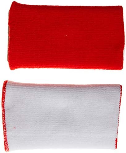 Двойни маншети Nike Dri-Fit Home & Away (1 чифт, един размер подходящ за повечето, светло червено / бяло)