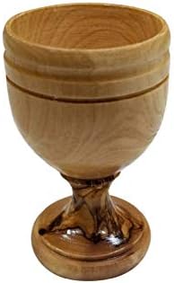 Причастието, чаша за вино, на Светите земи, купа, купа на маслиново дърво (2,75 инча)
