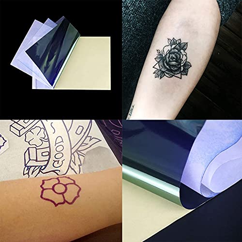 12 Листа Въглеродна Хартия За Прехвърляне на Татуировки Графитовая Хартия Копирна за татуировки A4 Временна Татуировка Термобумага За