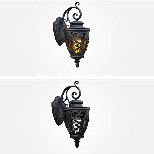 OZZKI монтиран на стената Лампа, с монтиран на стената Лампа Европейския Ретро Стенен Лампа Открит Водоустойчив Вила Градина Стенни лампи,