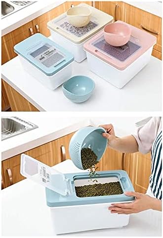 Контейнери за съхранение на зърнени храни KEKEYANG Контейнер за съхранение 15 кг Ориз Кофа за домашна употреба и е Запечатана Кутия за съхранение на ориз, Кутия за съхра