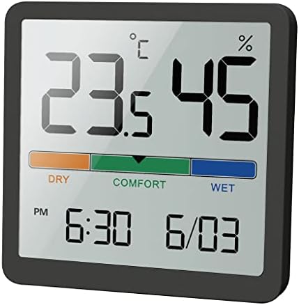 SHYC LCD дисплей на Цифров Часовник влага Стаен Термометър, Влагомер Домашен Офис Тенис на измерване на температурата и влажността