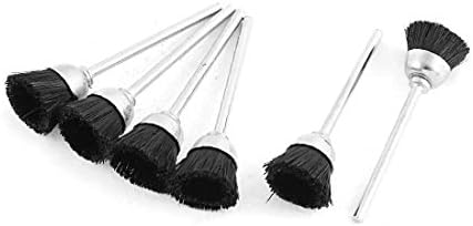 X-DREE Черни Четки за полиране на чаши с найлонов косъм, инструменти за полиране на бижута 6 бр. (Нов Lon0167 Черен Найлон,