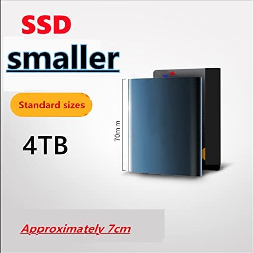 EYHLKM Typc-C Преносим твърд диск SSD Pattern 4 TB И 2 TB Външен твърд диск 1 TB 500 GB Мобилен твърд диск, USB 3.1 Външен твърд диск (Цвят: синьо размер: 500 GB)