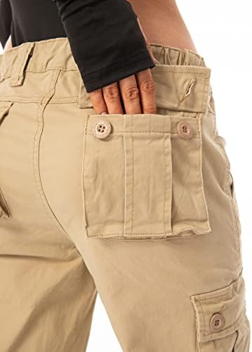 Дамски Ежедневни Памучни Армейските Панталони-Карго в стил Милитари с 8 джоба