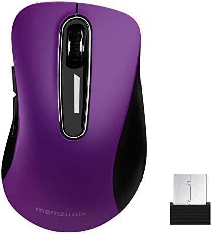 безжична Мишка memzuoix 2,4 G, Компютърни Мишки с резолюция от 1200 dpi, Безжична Безжична Мишка с USB приемник, Преносима Безжична USB-мишка с захранван от батерия, Безжична Миш