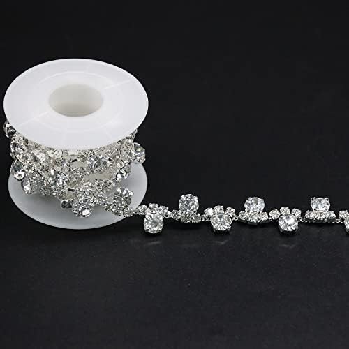 Jerler 1 Ярд Кристален Пискюл, Верига с тапицерия кристали, Украса със собствените си Ръце и сватбена декорация, идеална за сватбени партита,