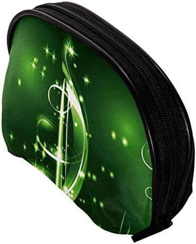 Чанта за Тоалетни Принадлежности, Пътни Косметичка за Грим за Жените И Мъжете, Музикална Зелена Нота