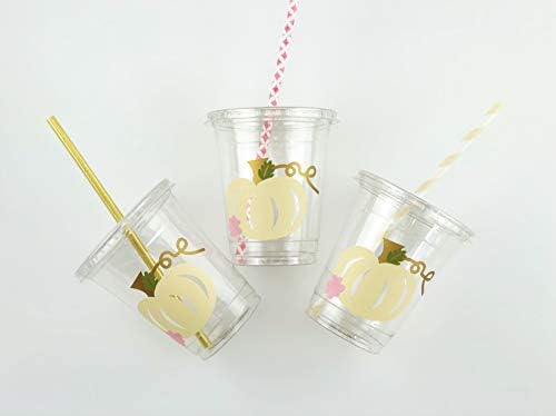 Чаши за парти с тиква - 12 Комплекта-Малките Тикви за детската душа или рожден Ден за деца