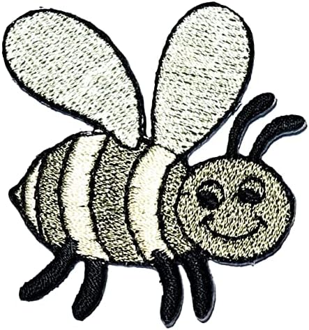 Салфетки плюс 3 бр. Малко създание сиво пчела, бродирани желязо, пришитая нашивка за костюми, дънкови якета, ризи, модни детски