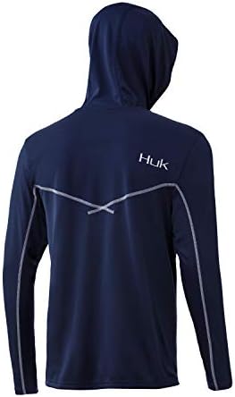 Мъжки hoody Huk Icon X с качулка | Риза за изпълнения с дълъг ръкав и защита от слънцето UPF 30+