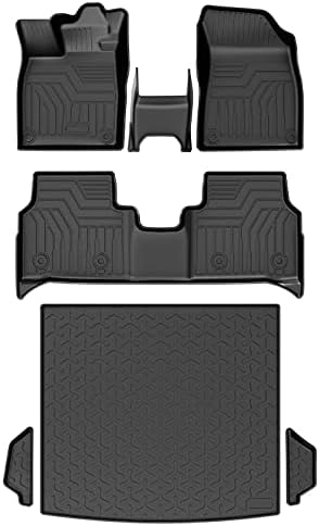 Постелки за пода Mixsuper Custom Fit и Карго подложка за 2021-2023 Volkswagen ID.4 VW ID4 при всякакви метеорологични условия 2-рядные Подови Втулки и подложка за багажник в Черен цвят