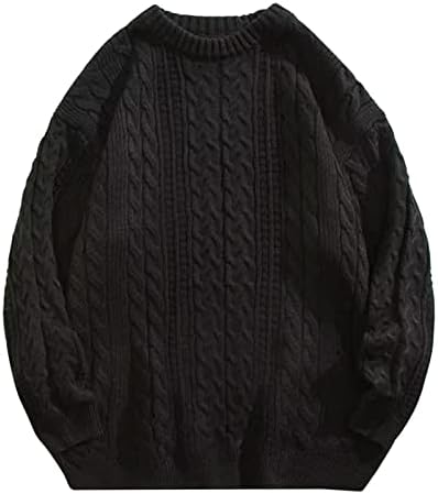 Добри Зимни Палта за мъже, Мъжки И Дамски Модни Ежедневни Пуловери с принтом в Ретро стил, който е Кръгъл Отвор, Двойни Пуловер, Мъжки Вълна Палто