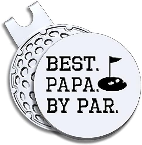 Маркер за топки за голф GEYGIE Best Papa by Par с Магнитен Клипс за шапки, Забавни Аксесоари за голф, Подаръци за мъже и Жени,