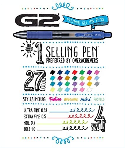 Гел химикалки Pilot G2 Premium, Fine Point, Различни цветове, брой 14 парчета (16699)